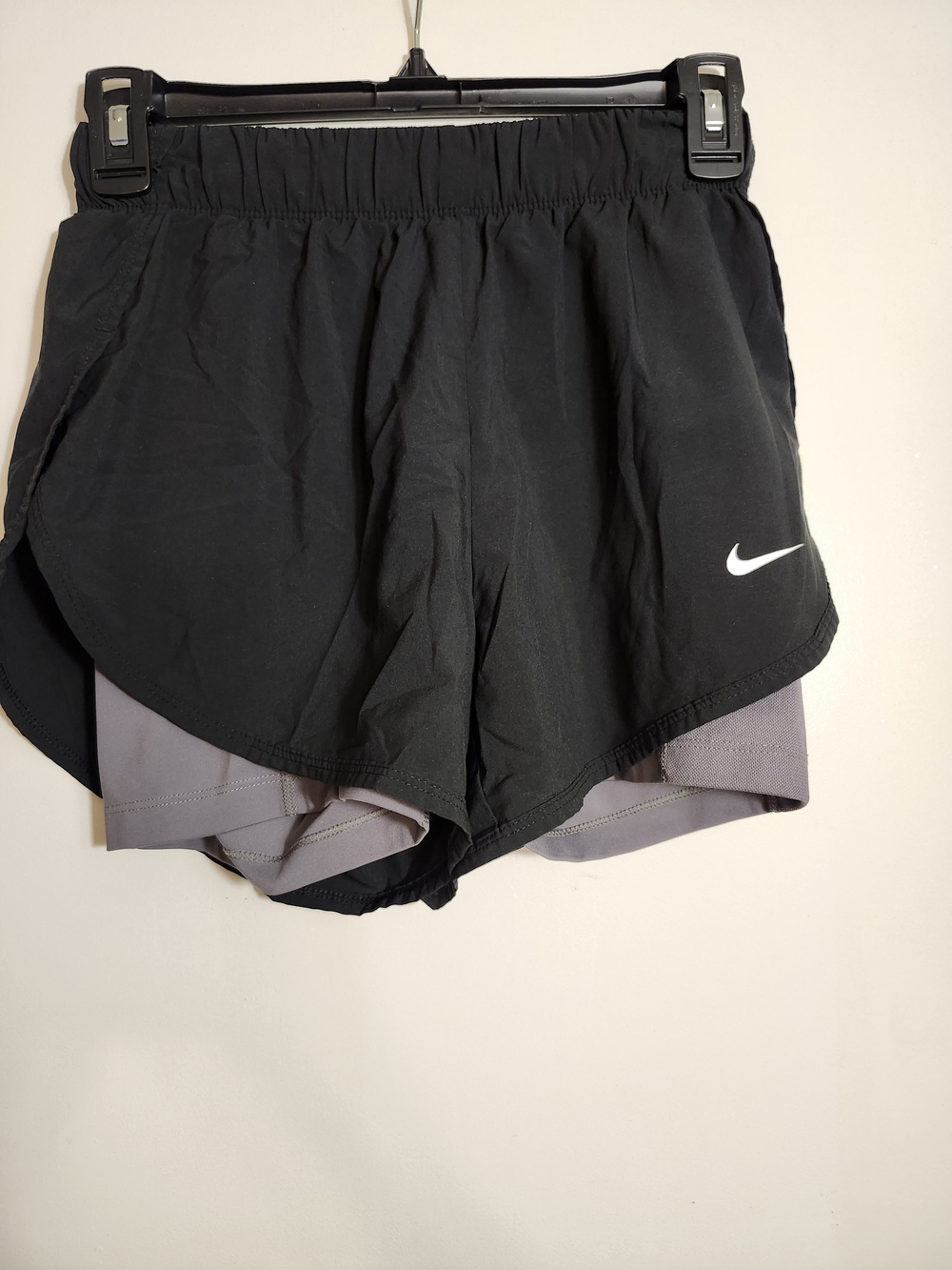 Nike Dri Fit Women’s Black 2-in-1 Running Shorts - Size XS
